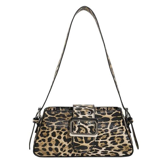 Leopard Print Shoulder Bag Cheetah Print Hobo Handbag - Picture 1 of 6
